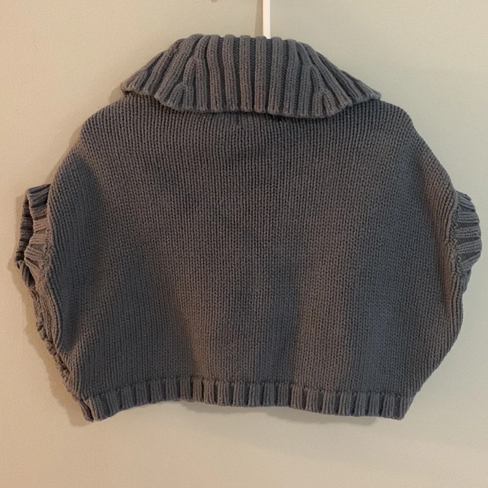 Old Navy Infant Gray Cowl Neck Poncho Sweater Size 12-18 Months